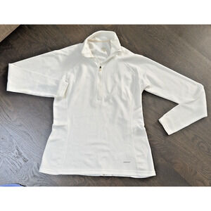 Patagonia‎ Performance Baselayer Capilene White Quarter Zip Size Large Women's